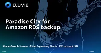 Paradise City for Amazon RDS backup